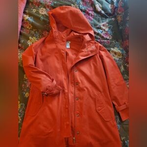 J. Crew Vibrant Orange Trench Coat